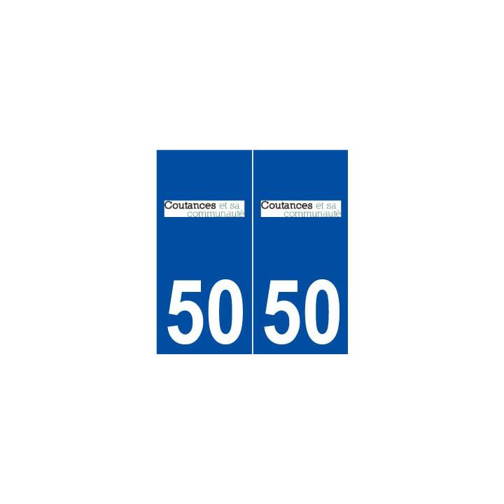 50 Coutances logo autocollant plaque stickers ville