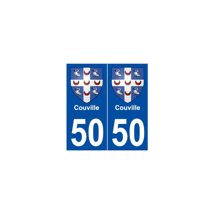 50 Couville blason autocollant plaque stickers ville
