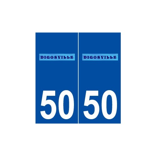 50 Digosville logo autocollant plaque stickers ville