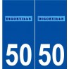 50 Digosville logo autocollant plaque stickers ville