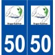 50 Dragey-Ronthon logo autocollant plaque stickers ville