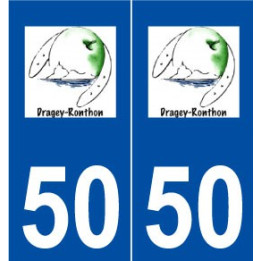 50 Dragey-Ronthon logo autocollant plaque stickers ville