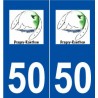 50 Dragey-Ronthon logo autocollant plaque stickers ville