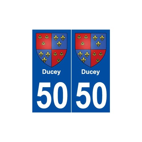 50 Ducey blason autocollant plaque stickers ville