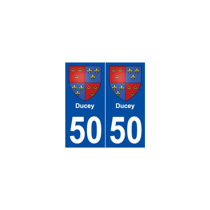 50 Ducey blason autocollant plaque stickers ville
