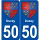 50 Ducey blason autocollant plaque stickers ville