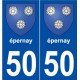 50 épernay blason autocollant plaque stickers ville