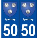 50 épernay blason autocollant plaque stickers ville
