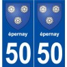 50 épernay blason autocollant plaque stickers ville