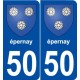 50 épernay blason autocollant plaque stickers ville