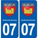 07 Boulieu-lès-Annonay blason ville autocollant plaque stickers