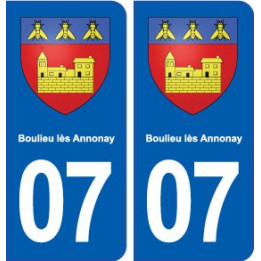 07 Boulieu-lès-Annonay blason ville autocollant plaque stickers