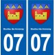 07 Boulieu-lès-Annonay blason ville autocollant plaque stickers