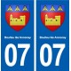 07 Boulieu-lès-Annonay blason ville autocollant plaque stickers