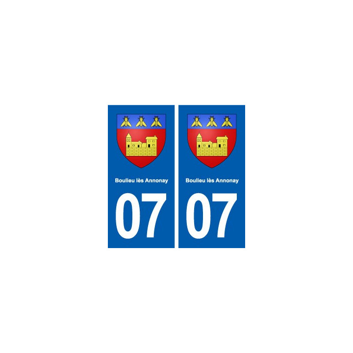 07 Boulieu-lès-Annonay blason ville autocollant plaque stickers