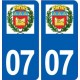 07 Boulieu-lès-Annonay logo ville autocollant plaque stickers