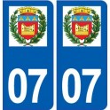 07 Boulieu-lès-Annonay logo ville autocollant plaque stickers