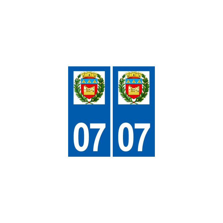 07 Boulieu-lès-Annonay logo ville autocollant plaque stickers