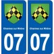 07 Charmes-sur-Rhône blason ville autocollant plaque stickers