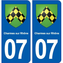 07 Charmes-sur-Rhône blason ville autocollant plaque stickers