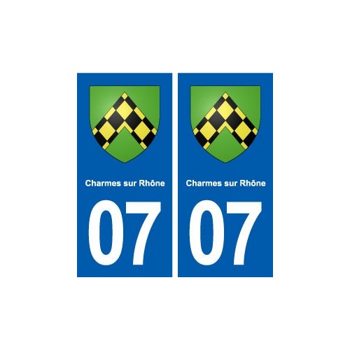 07 Charmes-sur-Rhône blason ville autocollant plaque stickers