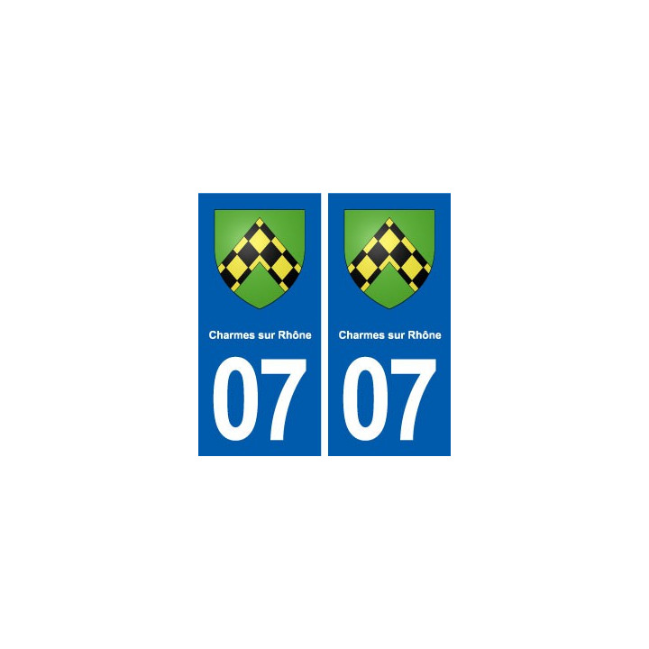 07 Charmes-sur-Rhône blason ville autocollant plaque stickers