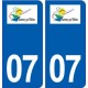 07 Charmes-sur-Rhône logo ville autocollant plaque stickers