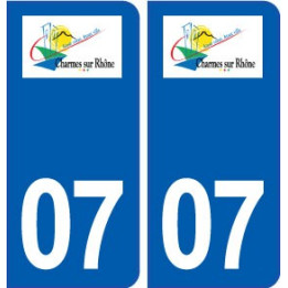 07 Charmes-sur-Rhône logo ville autocollant plaque stickers