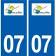 07 Charmes-sur-Rhône logo ville autocollant plaque stickers