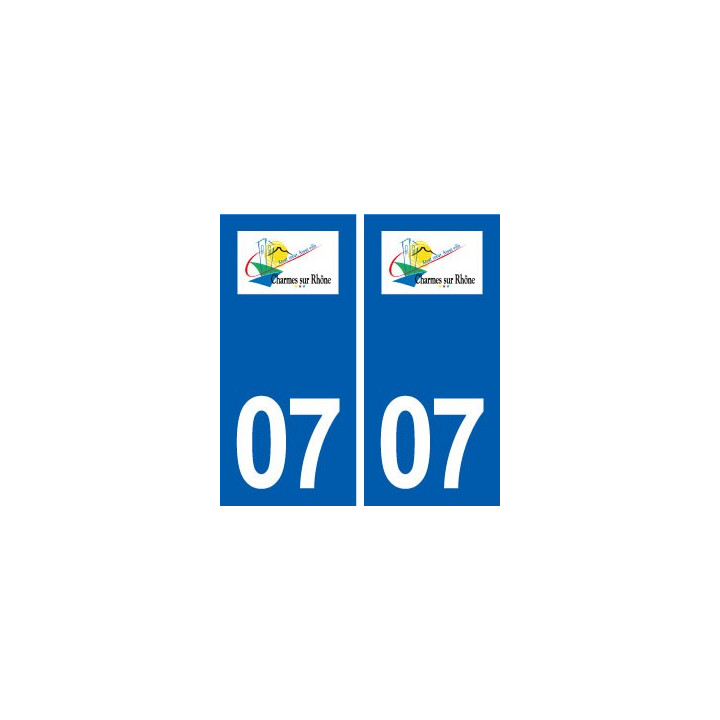 07 Charmes-sur-Rhône logo ville autocollant plaque stickers