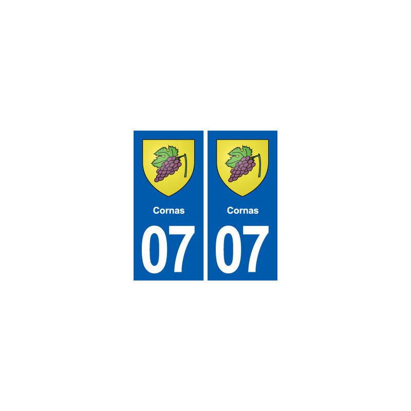 07 Cornas blason ville autocollant plaque stickers