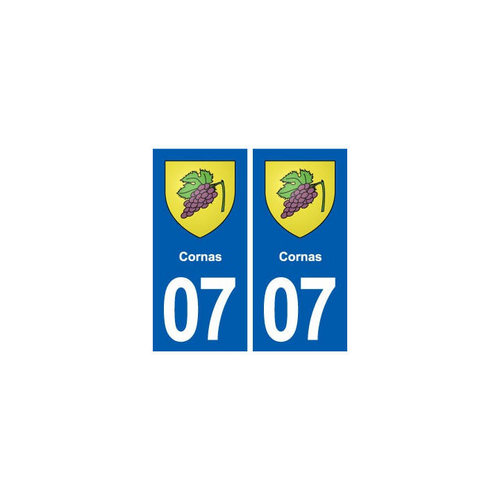 07 Cornas blason ville autocollant plaque stickers