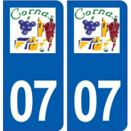 07 Cornas logo ville autocollant plaque stickers