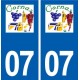 07 Cornas logo ville autocollant plaque stickers