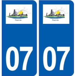 07 Lamastre logo ville autocollant plaque stickers