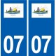 07 Lamastre logo ville autocollant plaque stickers