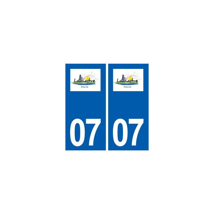 07 Lamastre logo ville autocollant plaque stickers