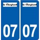 07 Le Cheylard logo ville autocollant plaque stickers