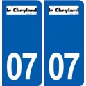07 Le Cheylard logo ville autocollant plaque stickers
