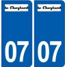 07 Le Cheylard logo ville autocollant plaque stickers
