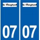 07 Le Cheylard logo ville autocollant plaque stickers