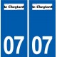 07 Le Cheylard logo ville autocollant plaque stickers
