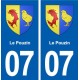 07 Le Pouzin blason ville autocollant plaque stickers