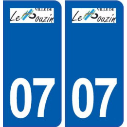 07 Le Pouzin logo ville autocollant plaque stickers