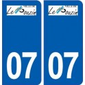 07 Le Pouzin logo ville autocollant plaque stickers