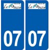07 Le Pouzin logo ville autocollant plaque stickers