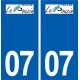 07 Le Pouzin logo ville autocollant plaque stickers