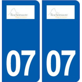 07 Rochemaure logo ville autocollant plaque stickers