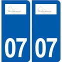 07 Rochemaure logo ville autocollant plaque stickers