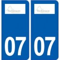 07 Rochemaure logo ville autocollant plaque stickers